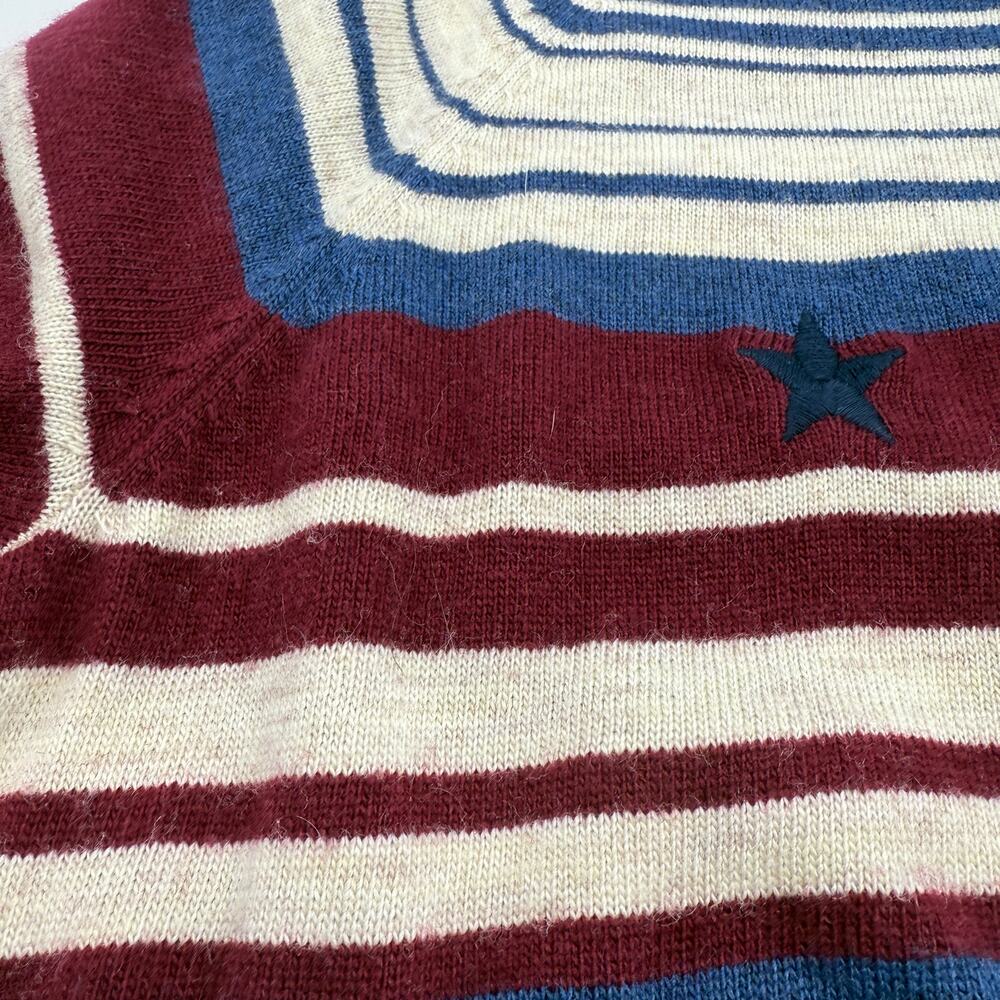 ARIAT Womens Stars Stripes Knit Sweater Top Size L Lightweight Wide Neck Layer - Picture 8 of 8